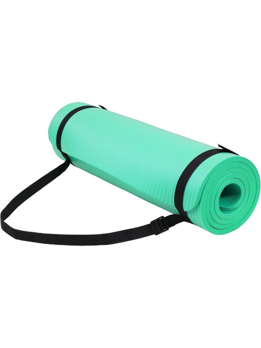 High-Density 1/2-Inch Thick Yoga Mat with Carrying Strap for Fitness & Exercise